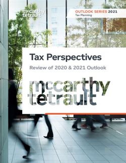 TAX PERSPECTIVES REVIEW OF 2020 & 2021 OUTLOOK - OUTLOOK SERIES 2021 - MCCARTHY TÉTRAULT LLP