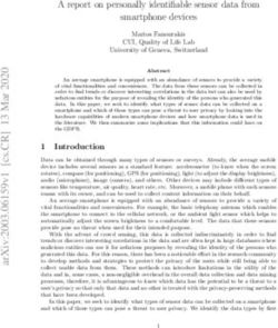 A report on personally identifiable sensor data from smartphone devices