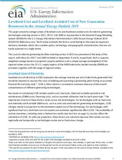 Levelized Cost and Levelized Avoided Cost of New Generation Resources in the Annual Energy Outlook 2019