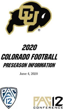 COLORADO FOOTBALL PRESEASON INFORMATION 2020 - Amazon S3