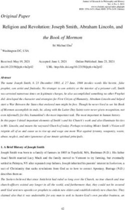 Religion and Revolution: Joseph Smith, Abraham Lincoln