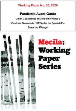 Pandemic Avant-Garde Working Paper No. 30, 2020 - Susanne Klengel - Mecila