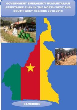 ASSISTANCE PLAN IN THE NORTH-WEST AND - GOVERNMENT EMERGENCY HUMANITARIAN ASSISTANCE PLAN IN THE NORTH WEST AND SOUTH WEST REGIONS