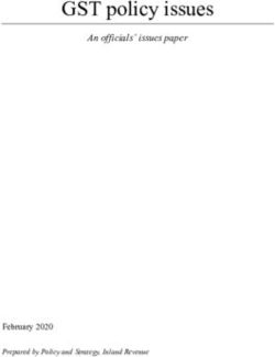 GST policy issues An officials' issues paper - February 2020