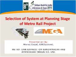 Selection of System at Planning Stage of Metro Rail Project