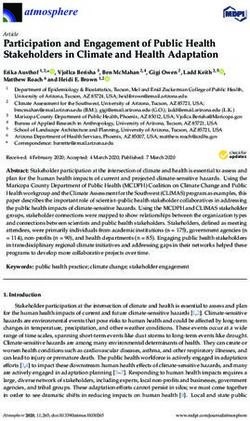 Participation and Engagement of Public Health Stakeholders in Climate and Health Adaptation - MDPI