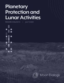 Planetary Protection and Lunar Activities - RESEARCHSALON#4 | JULY92020 - Secure ...