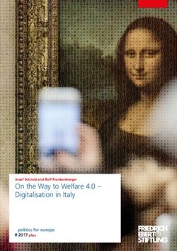 On the Way to Welfare 4.0 - Digitalisation in Italy - Josef Schmid and Rolf Frankenberger - Friedrich-Ebert-Stiftung