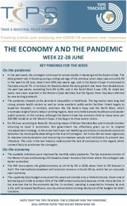 THE ECONOMY A ND THE PANDEMIC - WEEK 22-28 JUNE