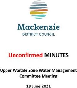 Unconfirmed MINUTES Upper Waitaki Zone Water Management Committee Meeting 18 June 2021