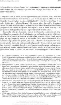 Salvatore Mancuso / Charles Fombad (eds.), Comparative Law in Africa. Methodologies and Concepts, Juta and Company, Cape Town 2015, 196 pages ...