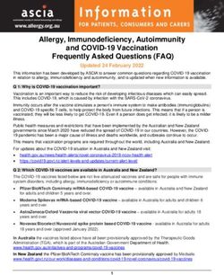 2 Allergy, Immunodeficiency, Autoimmunity and COVID-19 Vaccination Frequently Asked Questions (FAQ)