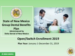 Open/Switch Enrollment 2019 - State of New Mexico Group Dental Benefits Plan