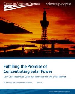 Fulfilling the Promise of Concentrating Solar Power - Low-Cost Incentives Can Spur Innovation in the Solar Market