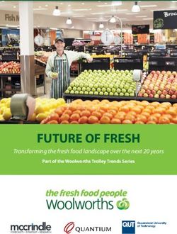 FUTURE OF FRESH TRANSFORMING THE FRESH FOOD LANDSCAPE OVER THE NEXT 20 YEARS - PART OF THE WOOLWORTHS TROLLEY TRENDS SERIES - MCCRINDLE