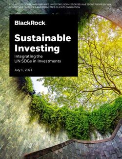 Sustainable Investing - Integrating the UN SDGs in Investments July 1, 2021