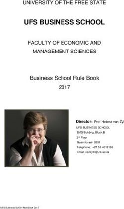 UFS BUSINESS SCHOOL UNIVERSITY OF THE FREE STATE