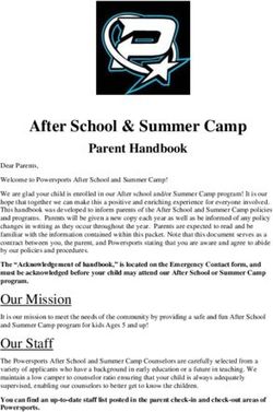 After School & Summer Camp - Parent Handbook