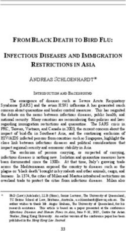 FROM BLACK DEATH TO BIRD FLU: INFECTIOUS DISEASES AND IMMIGRATION RESTRICTIONS IN ASIA