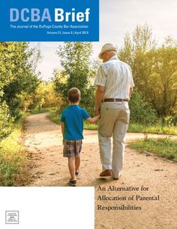 DCBABRIEF - AN ALTERNATIVE FOR ALLOCATION OF PARENTAL RESPONSIBILITIES - DUPAGE COUNTY BAR ASSOCIATION
