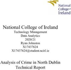 National College of Ireland - Analysis of Crime in North Dublin Technical Report Technology Management