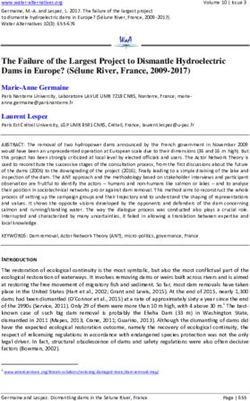 The Failure of the Largest Project to Dismantle Hydroelectric Dams in Europe? (Sélune River, France, 2009-2017)