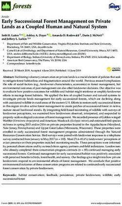 Early Successional Forest Management on Private Lands as a Coupled Human and Natural System - MDPI