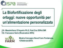 La Biofortificazione degli ortaggi: nuove opportunit&agrave; per un'alimentazione personalizzata - Dr. Massimiliano D'Imperio Ph.D, Post Doc ISPA-CNR Dr ...