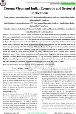 Corona Virus and India: Economic and Sectorial Implications - DOI.org