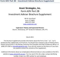 Asset Strategies, Inc - Form ADV Part 2B Investment Adviser Brochure Supplement - Twenty Over Ten