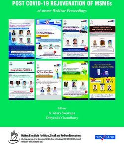 POST COVID-19 REJUVENATION OF MSMEs - ni-msme Webinar Proceedings