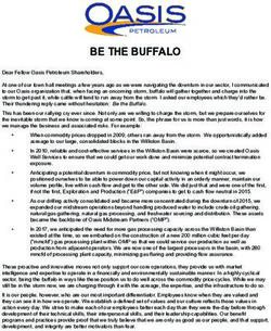 BE THE BUFFALO - Oasis Petroleum