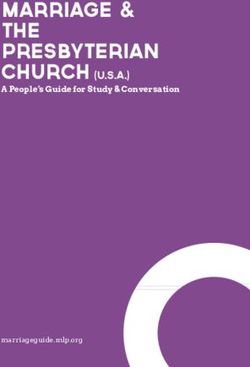 MARRIAGE & THE PRESBYTERIAN - CHURCH (U.S.A.) A People's Guide for Study & Conversation - More Light Presbyterians