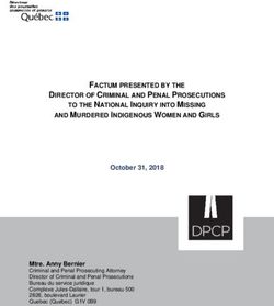 FACTUM PRESENTED BY THE DIRECTOR OF CRIMINAL AND PENAL PROSECUTIONS TO THE NATIONAL INQUIRY INTO MISSING AND MURDERED INDIGENOUS WOMEN AND GIRLS ...