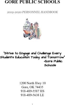 GORE PUBLIC SCHOOLS - "Strive to Engage and Challenge Every Student's Education Today and Tomorrow" -Gore Public Schools