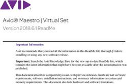 AVID MAESTRO | VIRTUAL SET - VERSION 2018.6.1 README