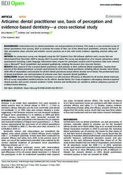 Articaine: dental practitioner use, basis of perception and evidence-based dentistry-a cross-sectional study - Nature