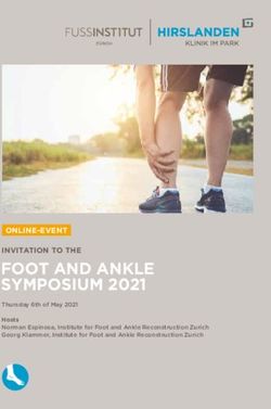 FOOT AND ANKLE SYMPOSIUM 2021 - ONLINE-EVENT INVITATION TO