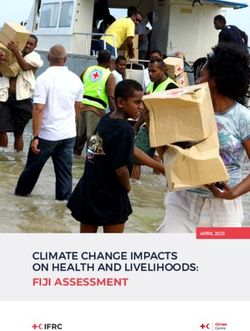 CLIMATE CHANGE IMPACTS ON HEALTH AND LIVELIHOODS: FIJI ASSESSMENT APRIL 2021