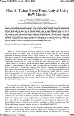 #DEC18- TWITTER BASED TREND ANALYSIS USING BOW MODELS