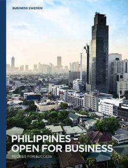 PHILIPPINES - OPEN FOR BUSINESS - BUSINESS SWEDEN - RECIPES FOR SUCCESS