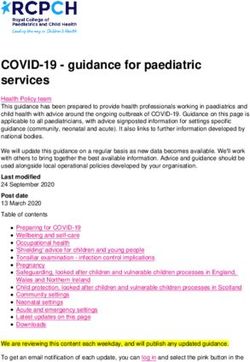 COVID-19 - guidance for paediatric services - RCPCH
