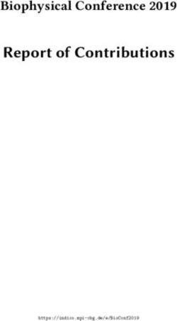 Report of Contributions - Biophysical Conference 2019