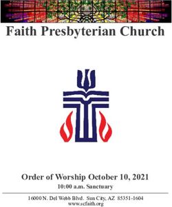 Faith Presbyterian Church - Order of Worship October 10, 2021 10:00 a.m. Sanctuary