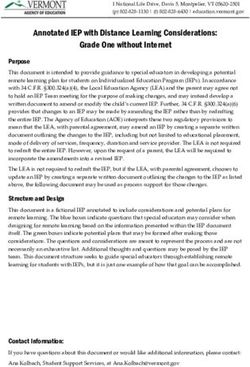 Annotated IEP with Distance Learning Considerations: Grade One without Internet