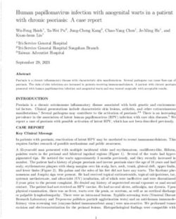 Human papillomavirus infection with anogenital warts in a patient with chronic psoriasis: A case report