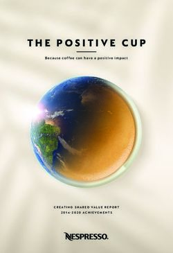 THE POSITIVE CUP Because cof fee can have a posit ive impact - Nestlé Nespresso
