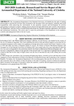 2015-2020 Academic, Research and Service Report of the Aeronautical Department of the National University of Córdoba - IJmcer