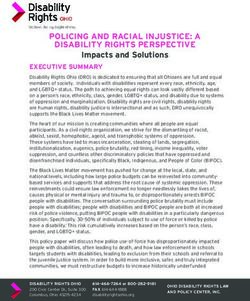 POLICING AND RACIAL INJUSTICE: A DISABILITY RIGHTS PERSPECTIVE - Disability Rights Ohio
