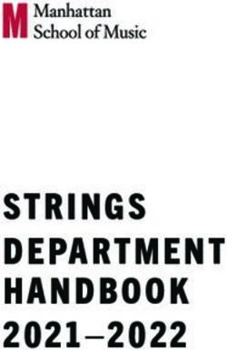 STRINGS DEPARTMENT HANDBOOK 2021-2022